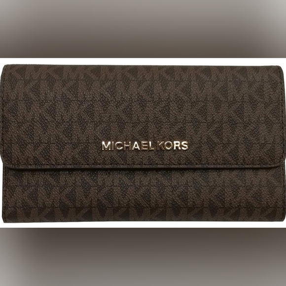Michael Kors jet set travel trifold wallet - Picture 1 of 4